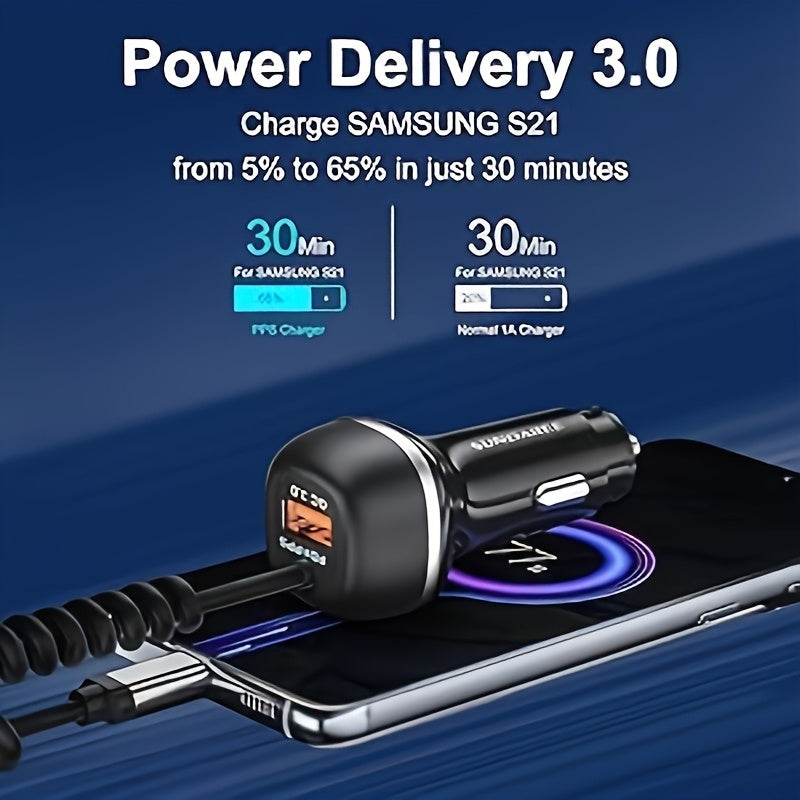 Universal Car Charger USB C 51W Fast Charging Power Adapter