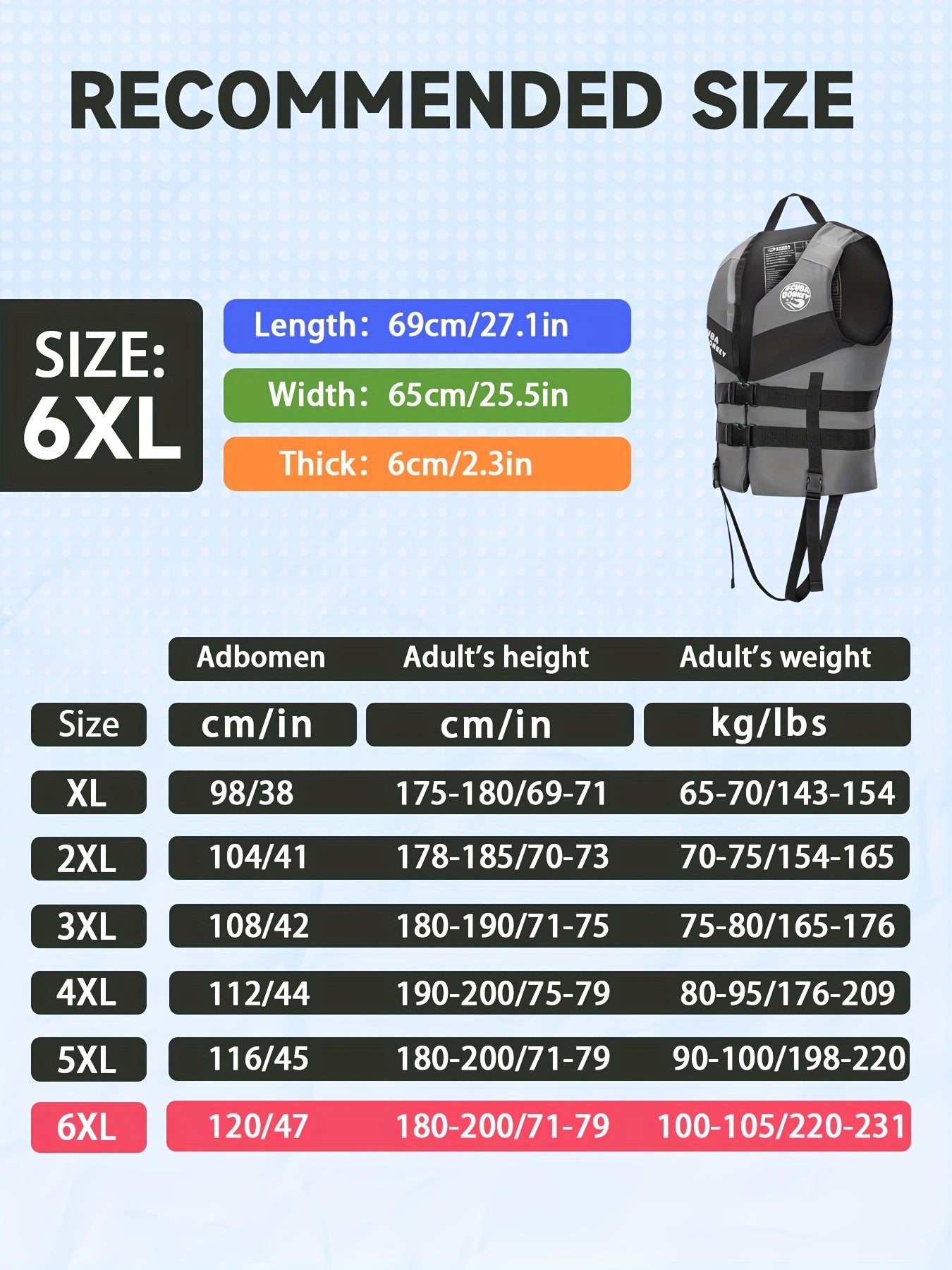 Plus Size Women's Swimming Vest Buoyancy Aid for Kayaking and Boating