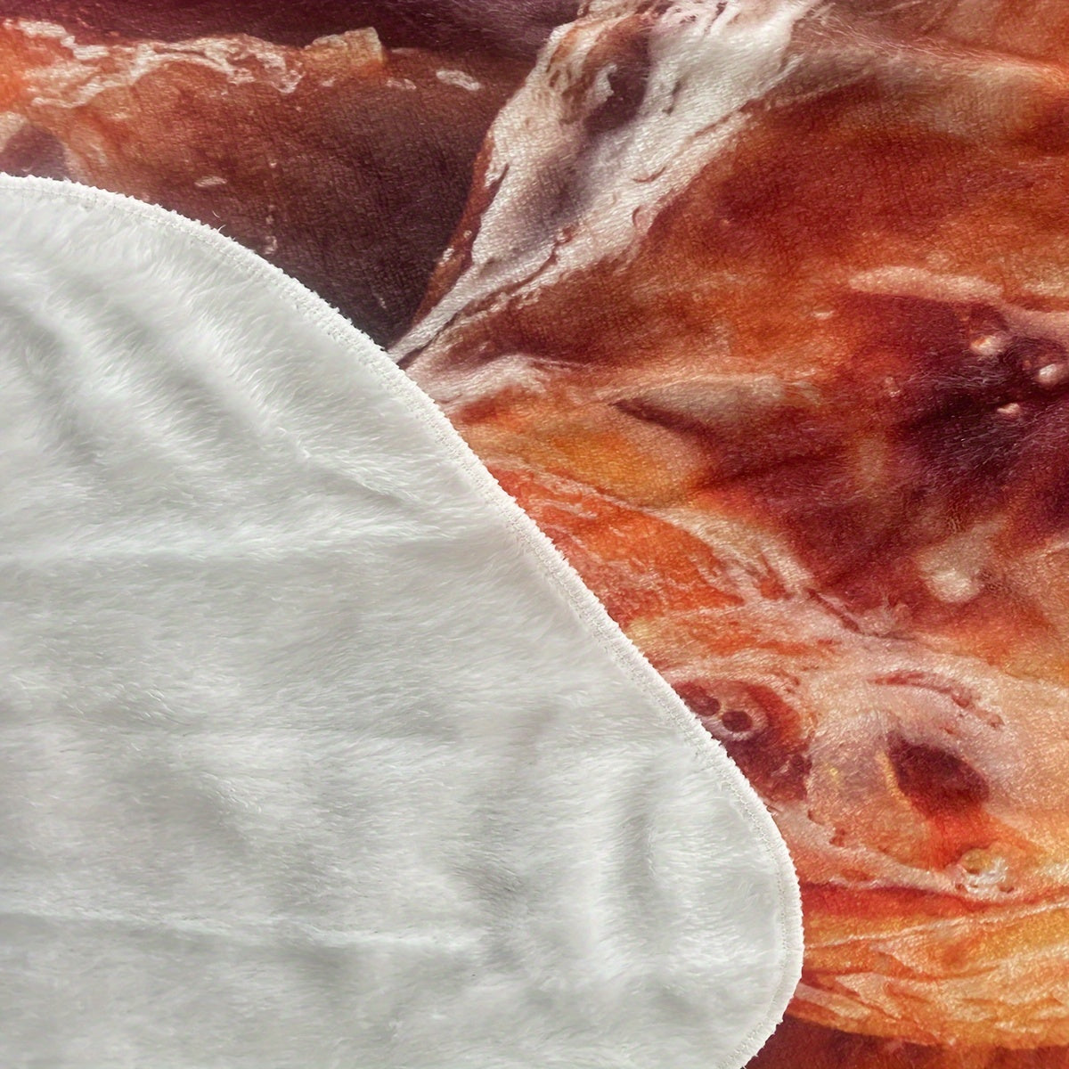 Плед с дизайном жареной курицы в стиле One-piece, забавный и реалистичный, уютный мягкий фланелевый плед для повседневного использования на диване, также подходит для кровати, идеальный подарок для близких и друзей.