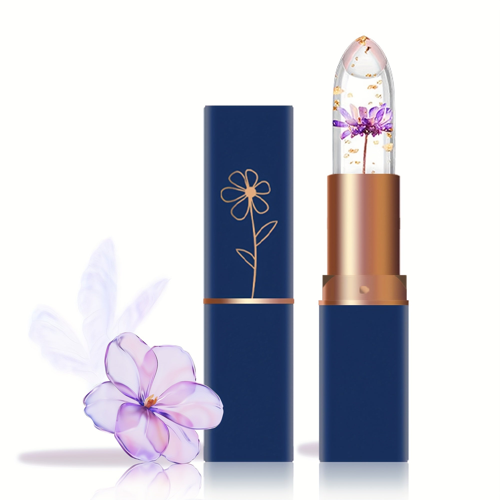Hydrating Flower Jelly Lipstick Water-Resistant Matte Pink All Skin Types Nourishing Day and Night Repair