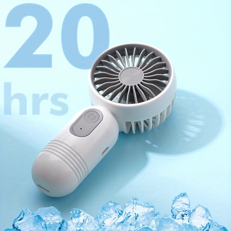 Handheld Fan Portable Mini USB Fan 3-Speed Adjustable Wind 500mAh Battery