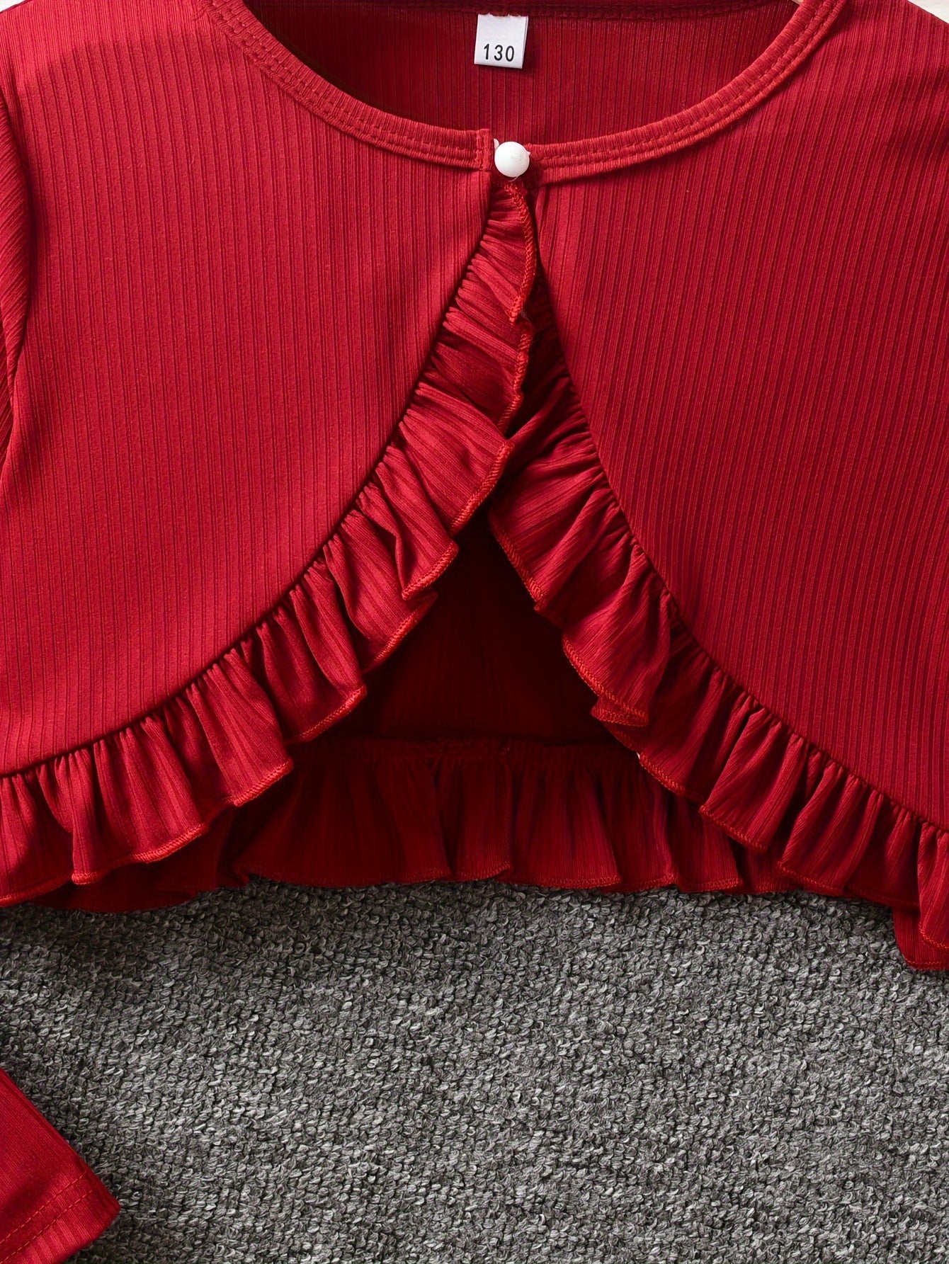 Girls' 2-Piece Floral Dress and Cardigan Set for Girls Over 3 Years Spring Fall