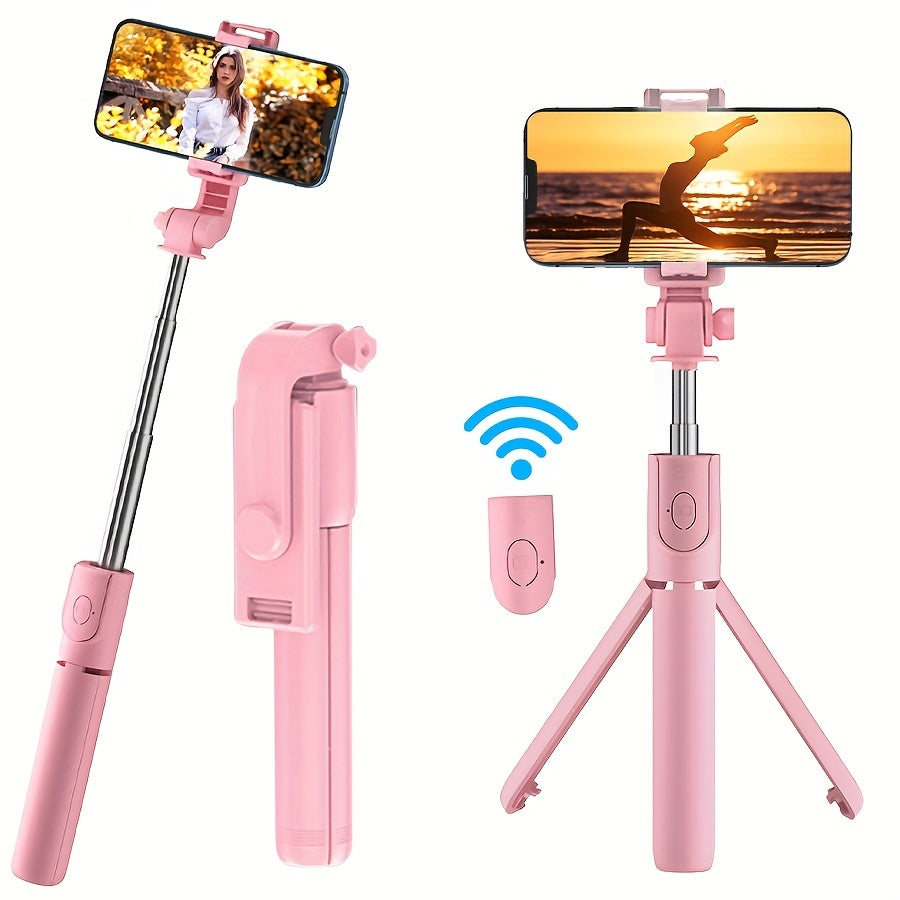 Wireless Selfie Stick Tripod with Remote Control for Smartphones
