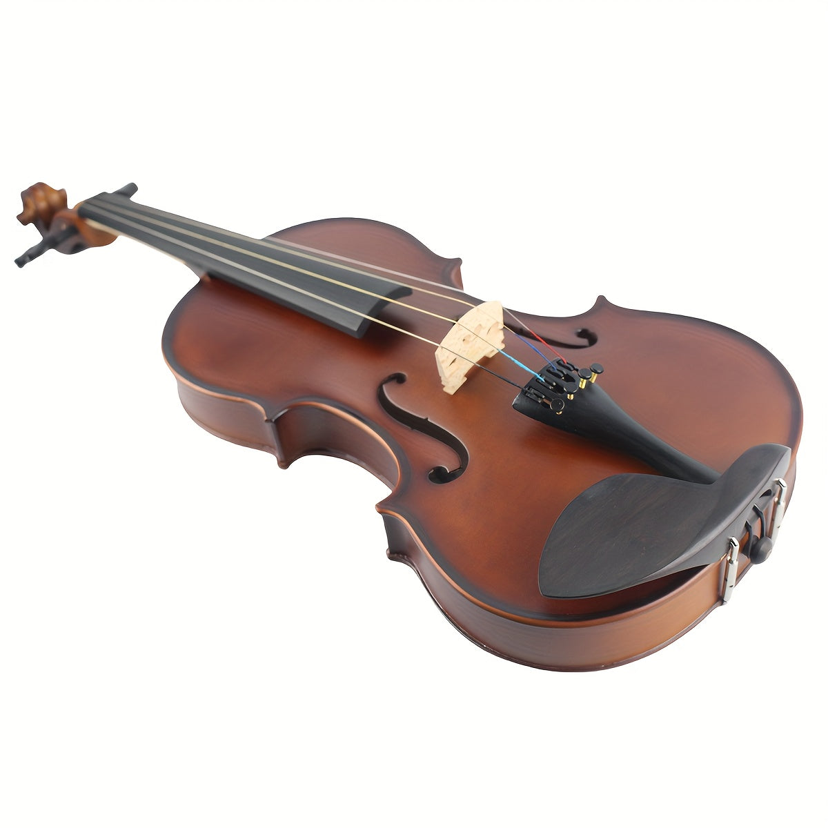 4/4 Solid Maple Violin for Beginners and Professionals with UV Coating Ebony Knobs Carbon Fiber Tailpiece and Triangle Case