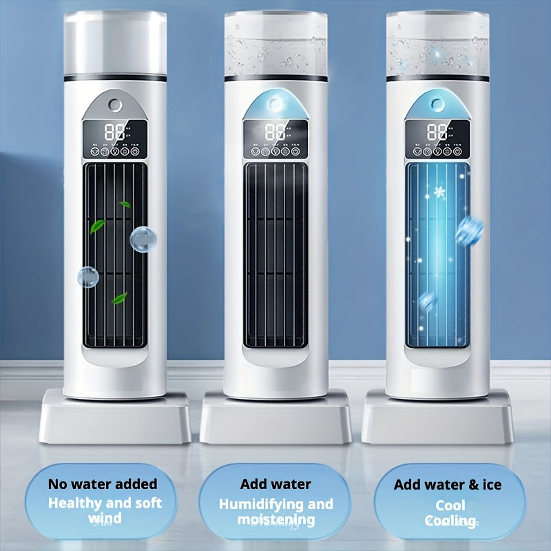 Portable Desktop Air Conditioner Fan with Mist Cooling 6 Speed Swing Timer Office Bedroom Outdoor