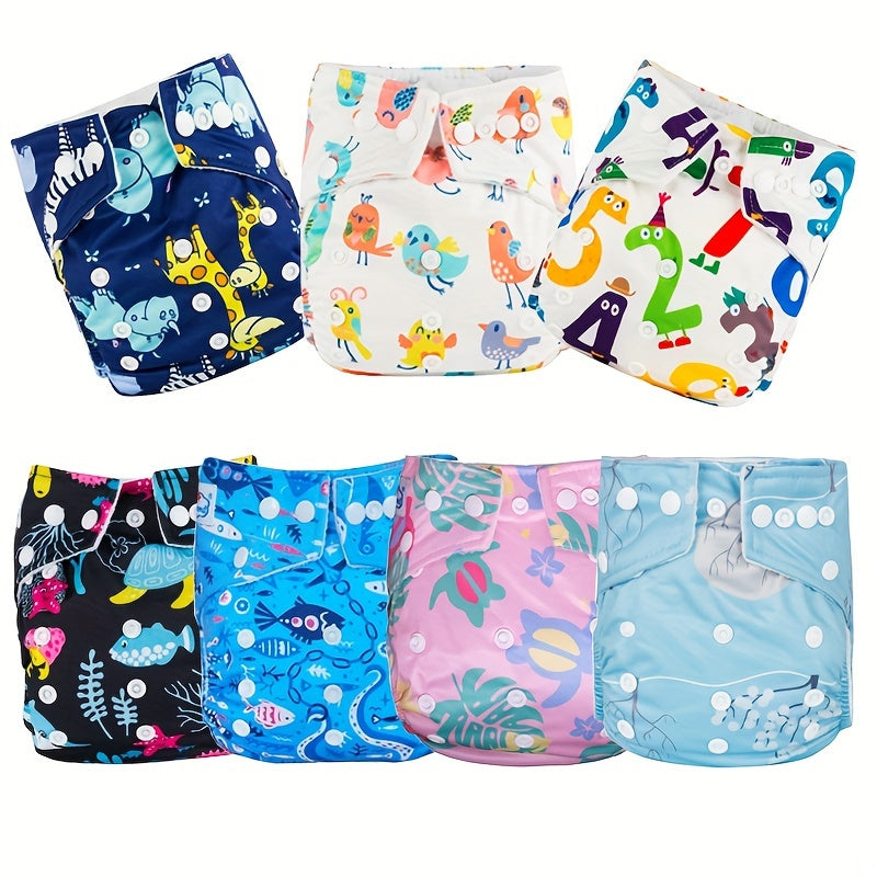 Baby Cloth Diapers Microfleece Reusable with Snap Closure for Newborn to Toddler
