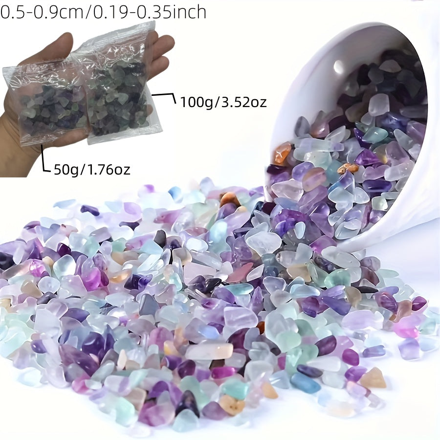 Natural Fluorite Chips for Succulents Fish Tanks Terrariums Decorative Stones 50g 100g
