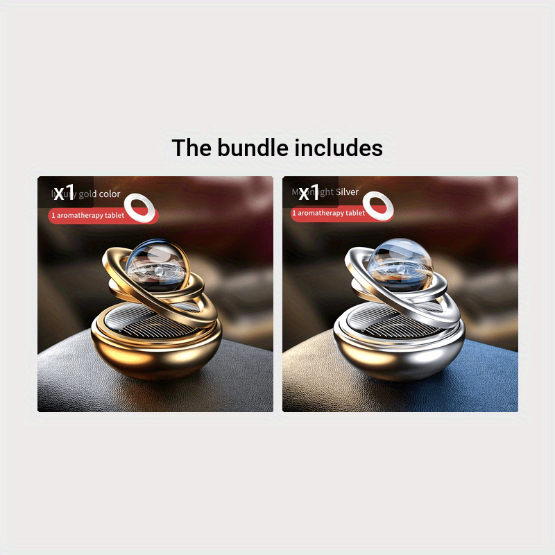 Car Interior Decoration Solar Rotating Loaves Solid Car Fragrance