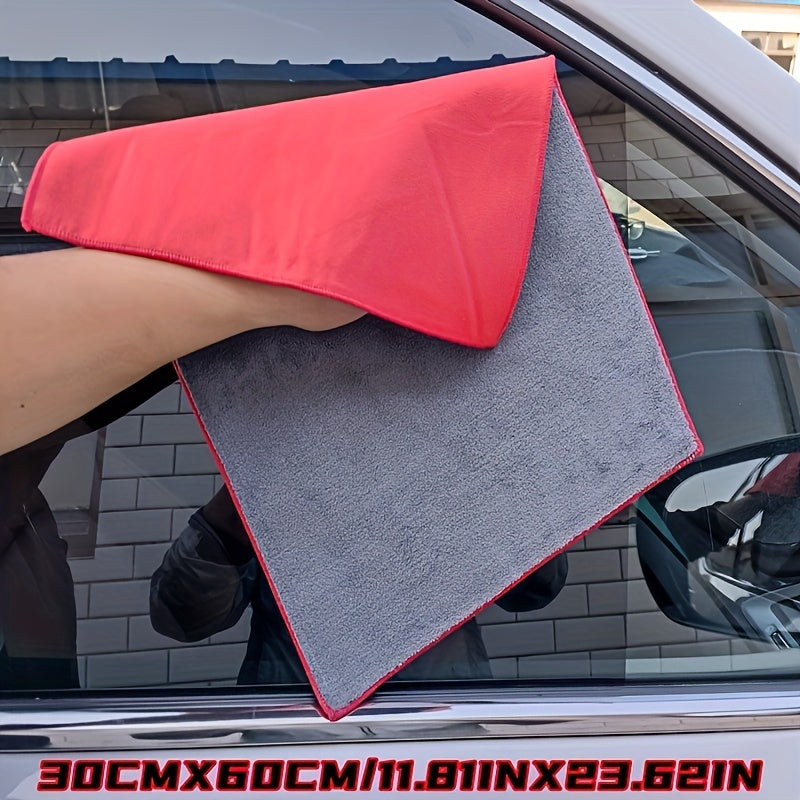 Microfiber Car Towel in 4 Sizes Grey Reusable Scratch-Free Detailing and Cleaning