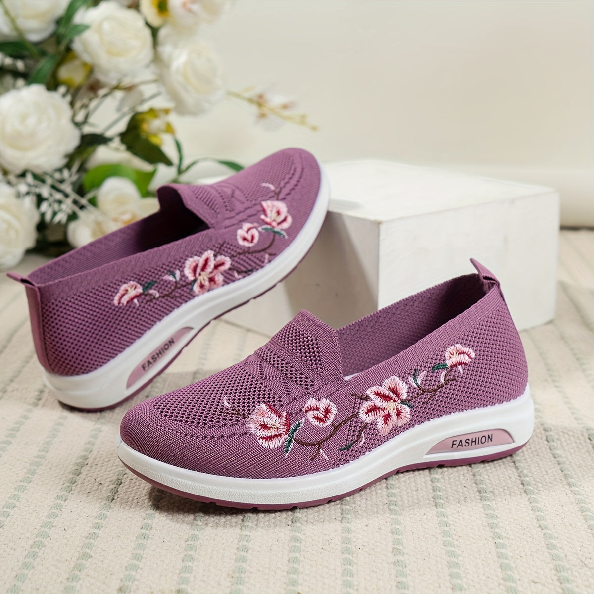 Women's Mesh Breathable Casual Sports Shoes Flat Bottom Comfortable