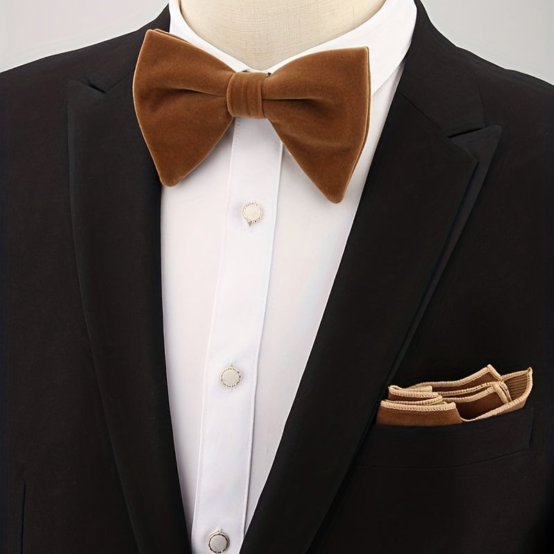 Men's Bow Tie and Pocket Square Set for Weddings Parties and Gifts