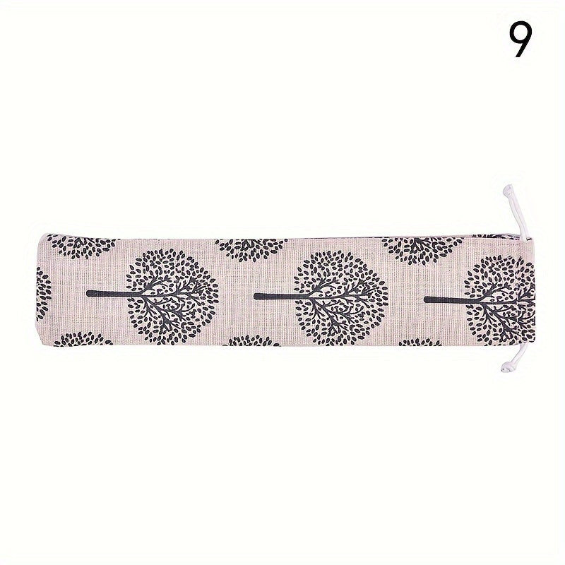 Oson va uslubda sayohat qiling, qulay tortma yopilishi bilan jihozlangan Portable Linen Cutlery Case yordamida. Ushbu buklanadigan sayohat idishlari sumkasi jozibali qattiq yog'och marjon tafsilotiga ega va o'lchamlari 5.51 sm x 10.04".