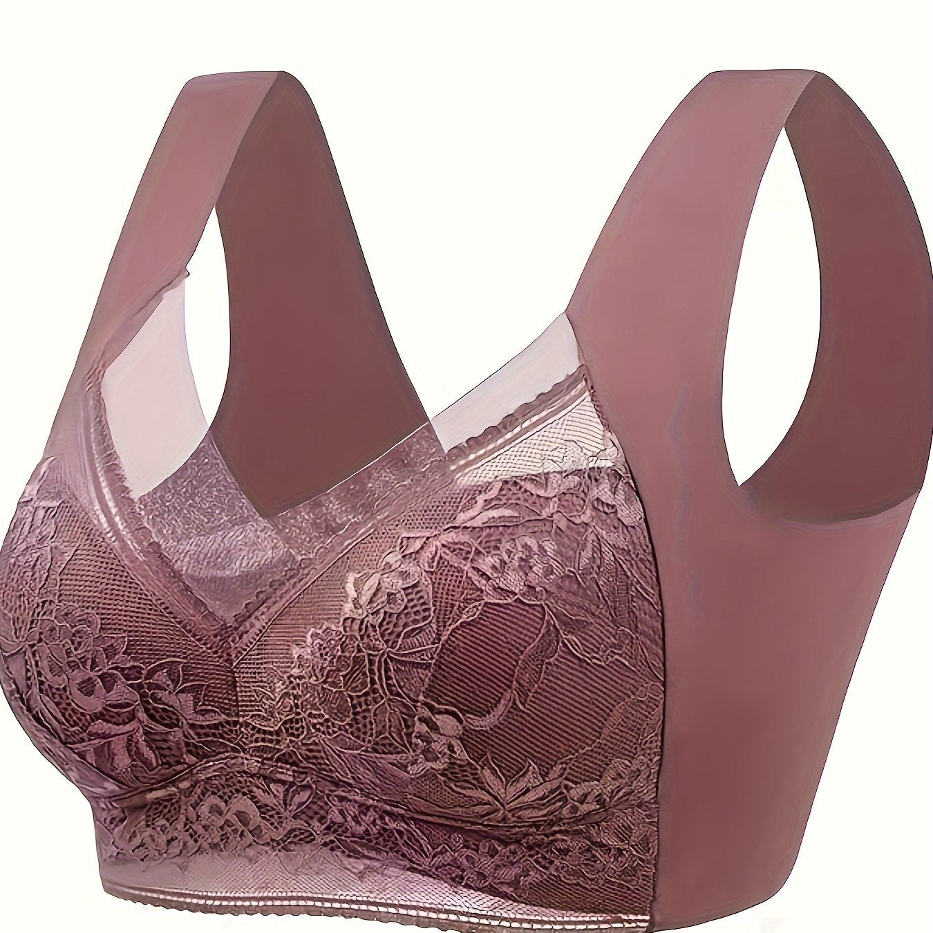 Women's Seamless One-Piece Bra with No Rims, Back Support, and Breast Binding