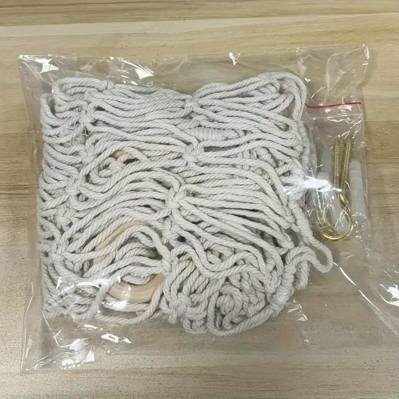 Boho Chic Plush Hammock Hanging Net for Stuffed Animals Storage Bedroom Decor