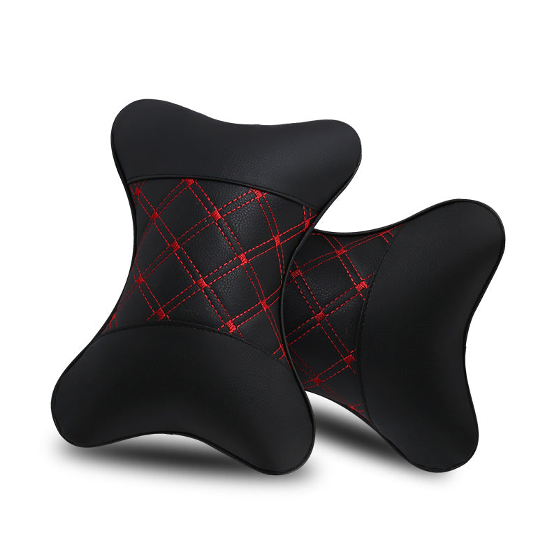 Unisex Synthetic Leather Car Headrest Cushion for Fatigue Relief
