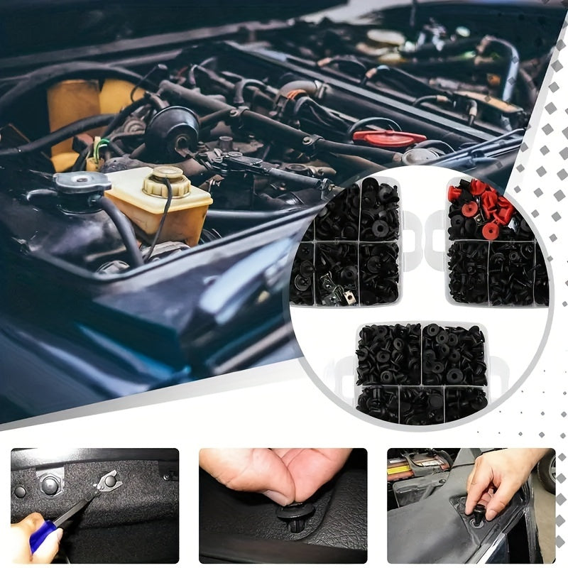 Car Bumper Repair Kit Durable Plastic Fasteners Screws Auto Maintenance