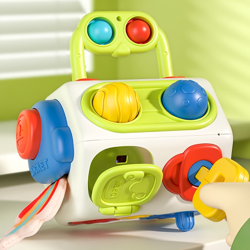 Educational Travel Toy Cube for Kids Shape and Color Recognition Fine Motor Skills Development