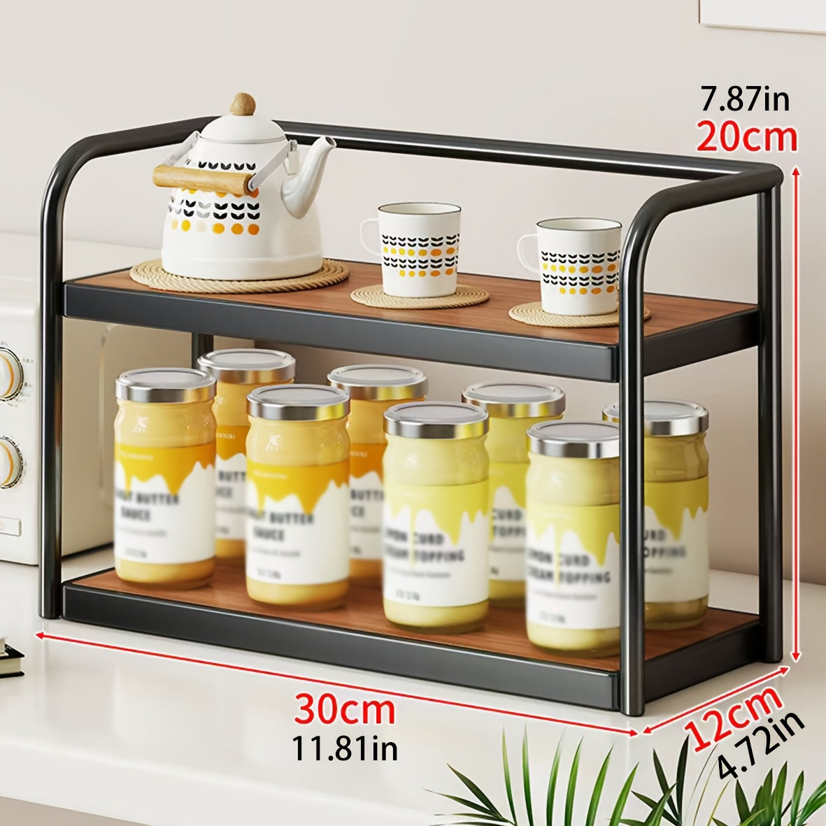 Маленькая полка для организации гостиной, обеденного стола или бара с многоуровневым хранением для закусок и чашек.