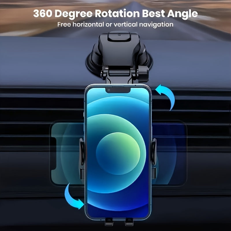 Soporte universal para teléfono de coche impermeable, de ABS, para tablero, rotación de 360°