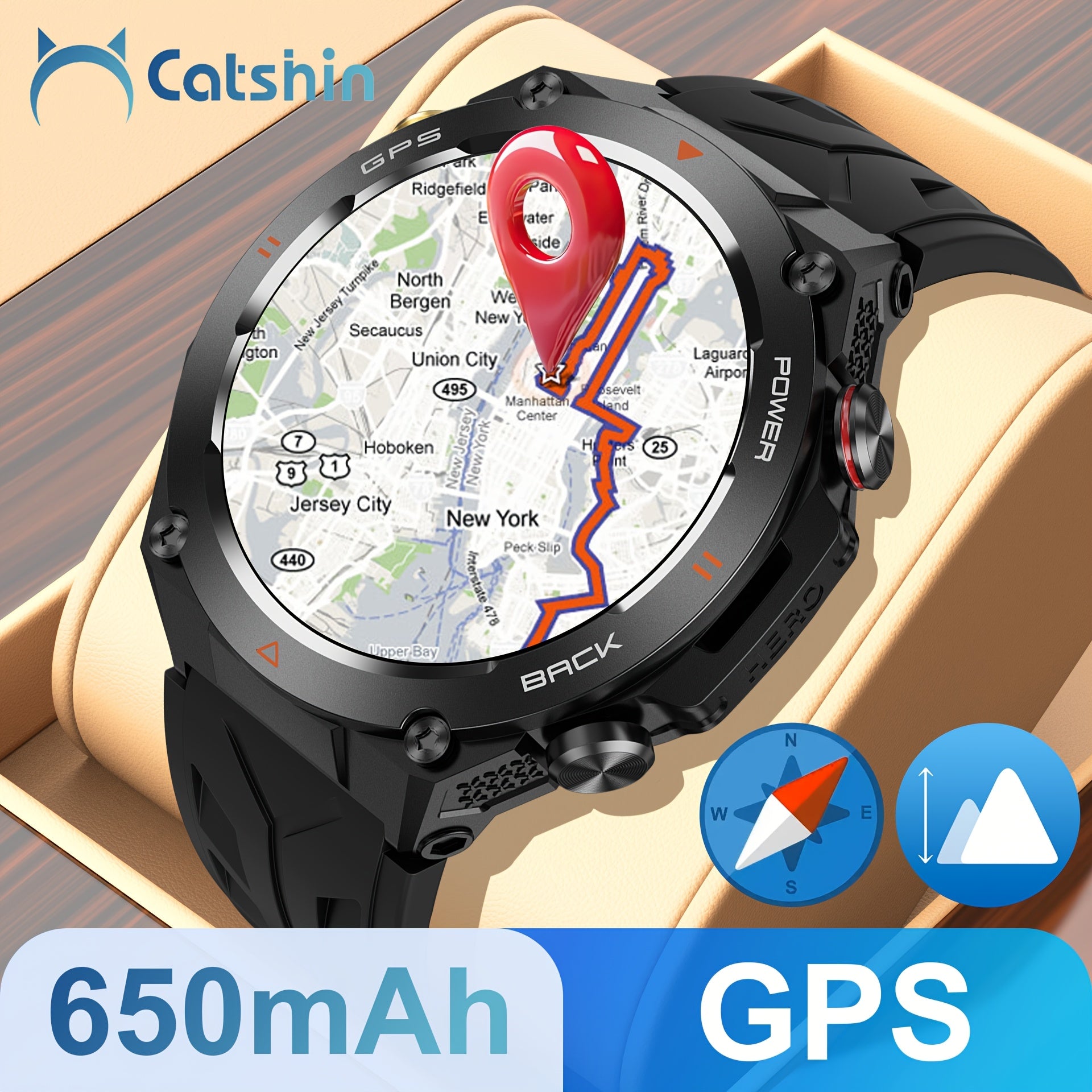 1.46" HD ekranli sport aqlli soati, IPX8/1ATM, 650mAh batareya, 100+ sport rejimlari, simsiz qo'ng'iroq/javob, sport joylashuvi, Android/iPhone bilan mos keladi. Erkaklar uchun mukammal sovg'a.