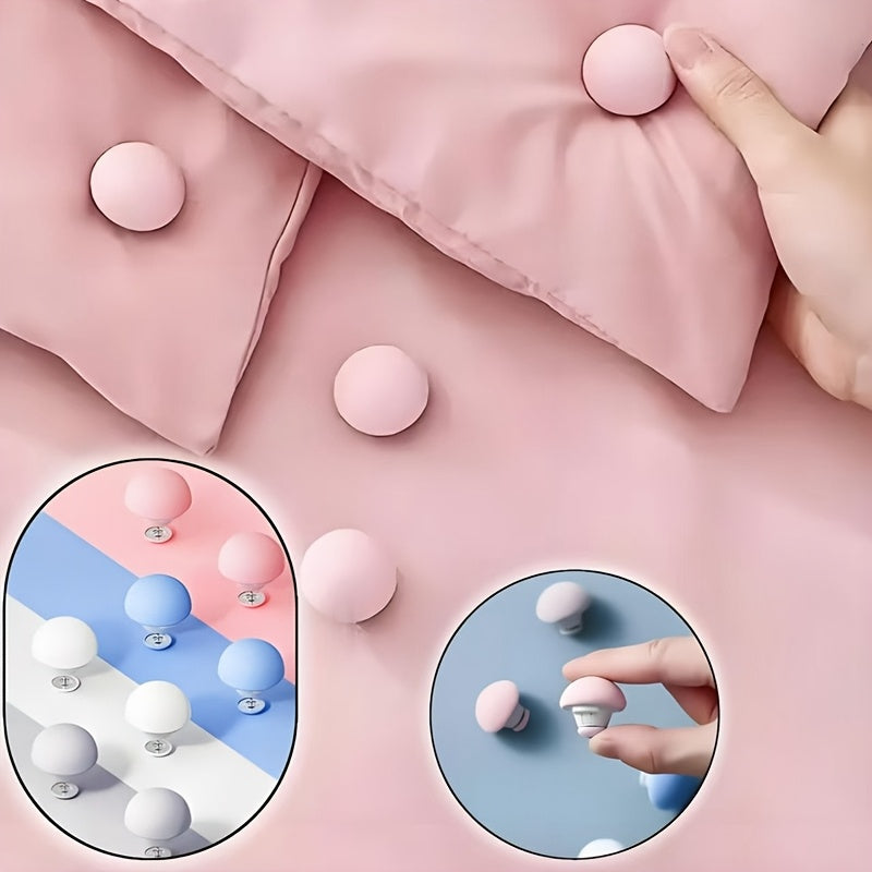 Pink Mushroom Bed Sheet Fasteners Non-Slip Removable PP Material Safety