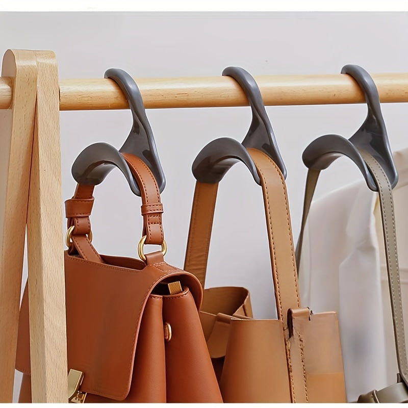 Juego de organizadores de plástico portátiles para armario para bolsas, sombreros y bufandas, ahorro de espacio