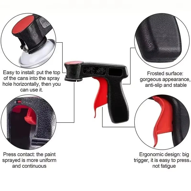 Portable plastik spreyi bo'yash qo'li universal qayta ishlatiladigan qo'lda spreyi quroli