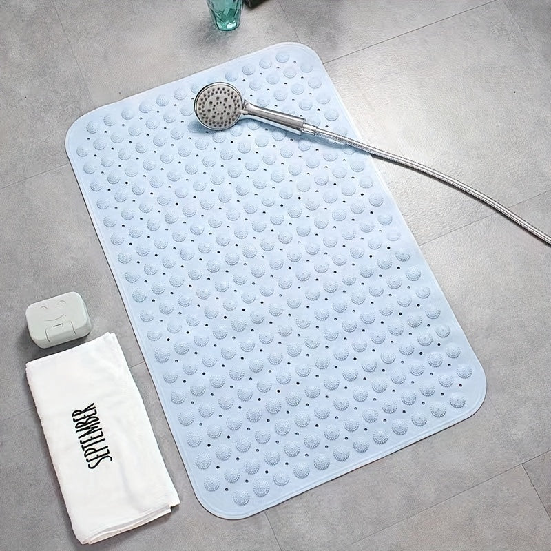 Non-Slip Bath Mat with Drainage Holes for Bathroom Shower Stall and Home Use