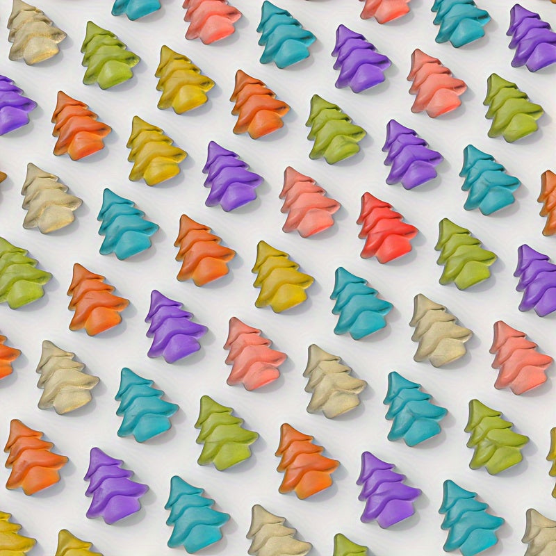 Mini Christmas Tree Chocolate Mold 100 Cavity Silicone for Candy and Fondant