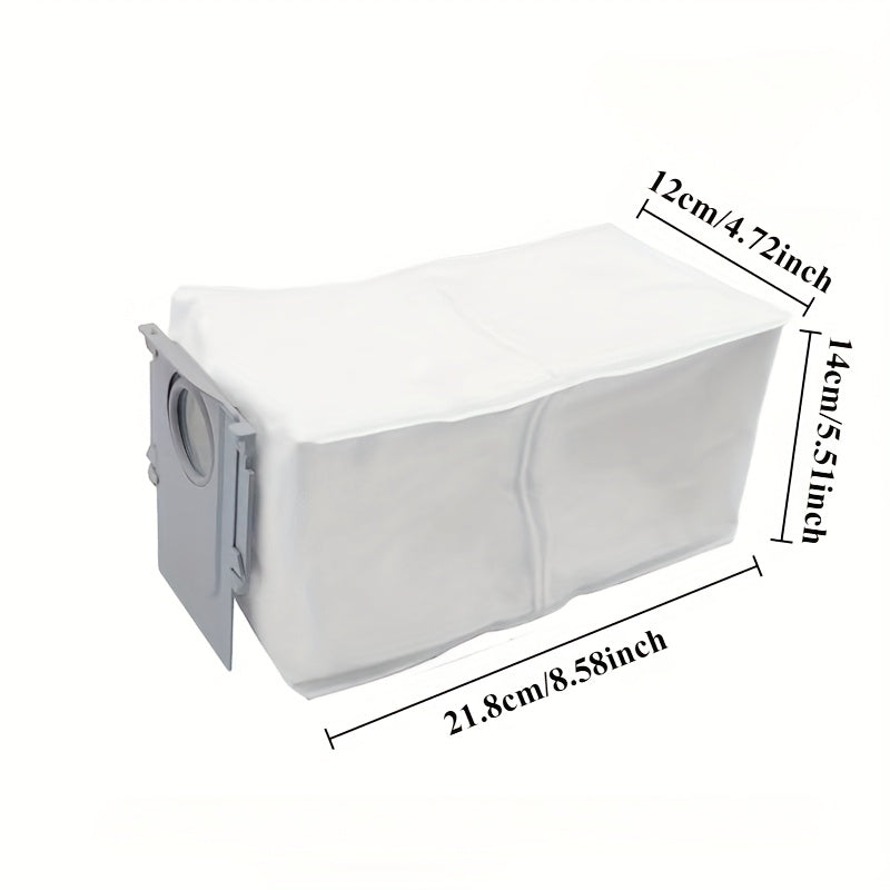 1 dona Roborock QRevo seriyali chang sumkasi - kulrang oq ichki qism bilan, turli modellarga mos keladi, samarali chiqindilarni olib tashlash uchun oson tozalanadigan dizayn.