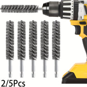 2/5pcs Stainless Steel Wire Brush Set for Power Drill Cleaning Hex Shank