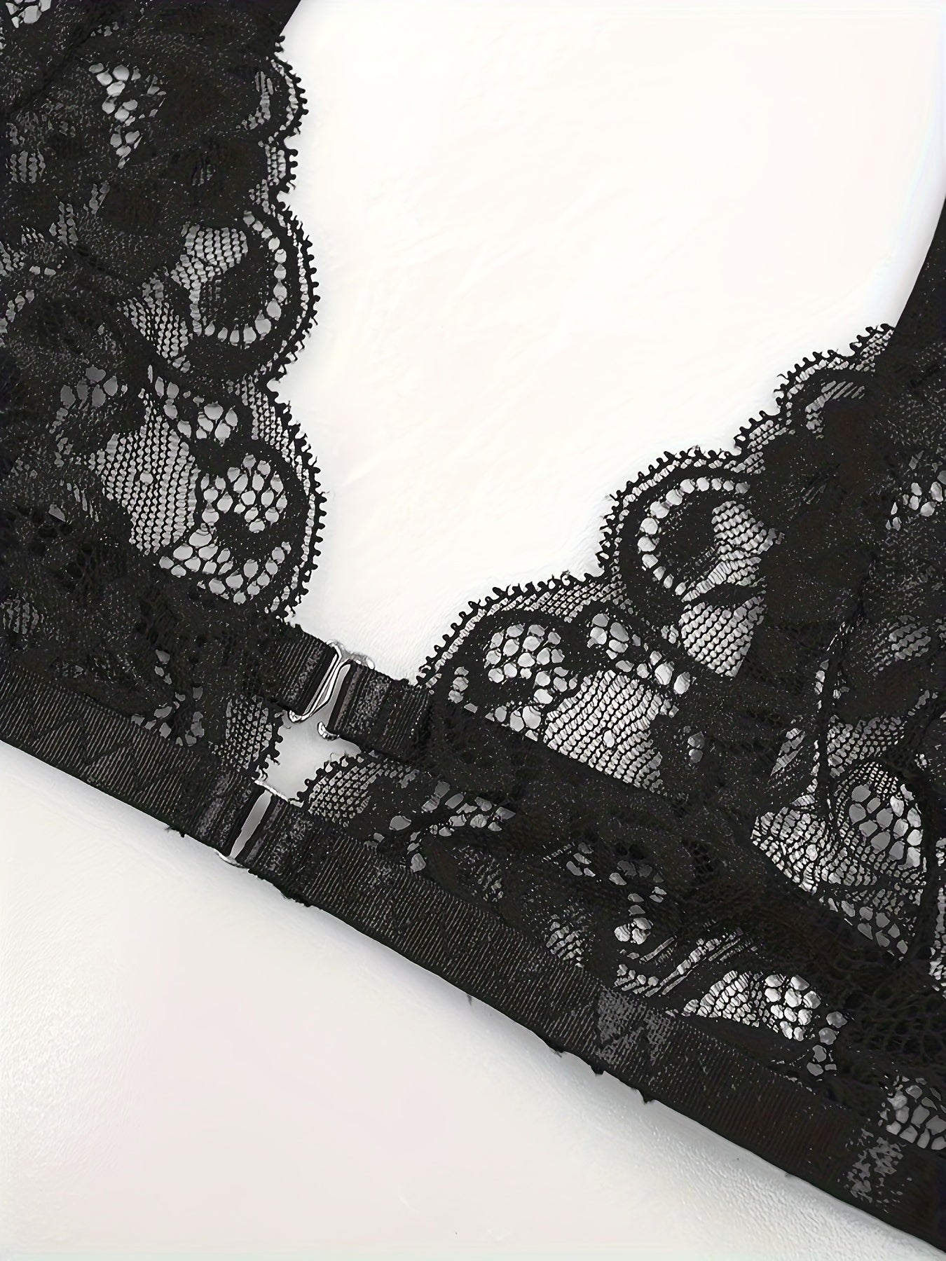 Sexy Lingerie Set with Lace Triangle Cup Bra, Panties, Suspender Socks, and Seduction Ring