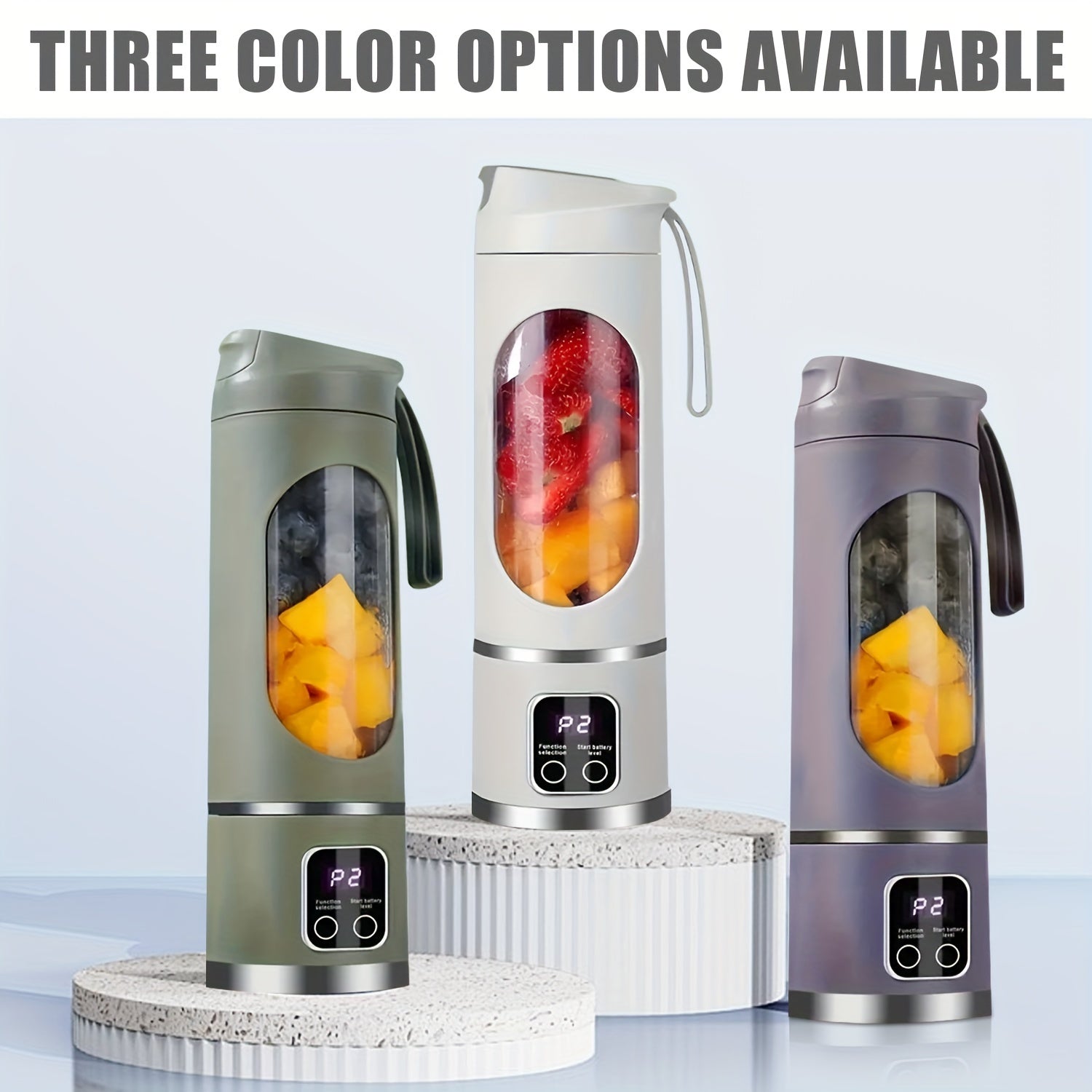 Portable Battery-Powered Blender Juicer for Smoothies and Ice