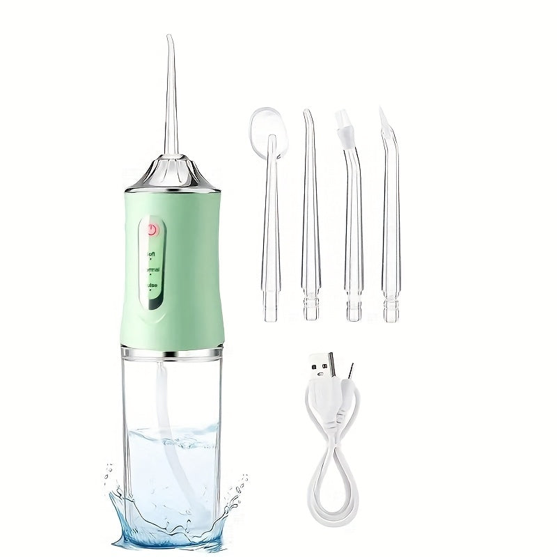 Rechargeable Electric Tartar Cleaner with 4 Nozzles for Daily Oral Care Men Women