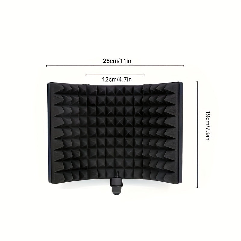 High-Density Foam Sound Absorption Panel for Noise Reduction and Vocal Recording Black
