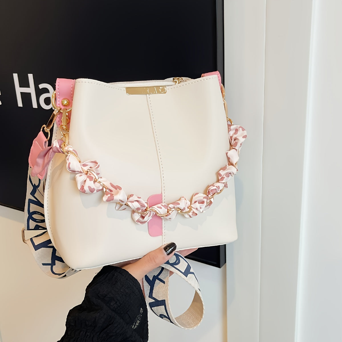 Women's Bucket Bag Crossbody Shoulder Bag Solid PU Casual Everyday