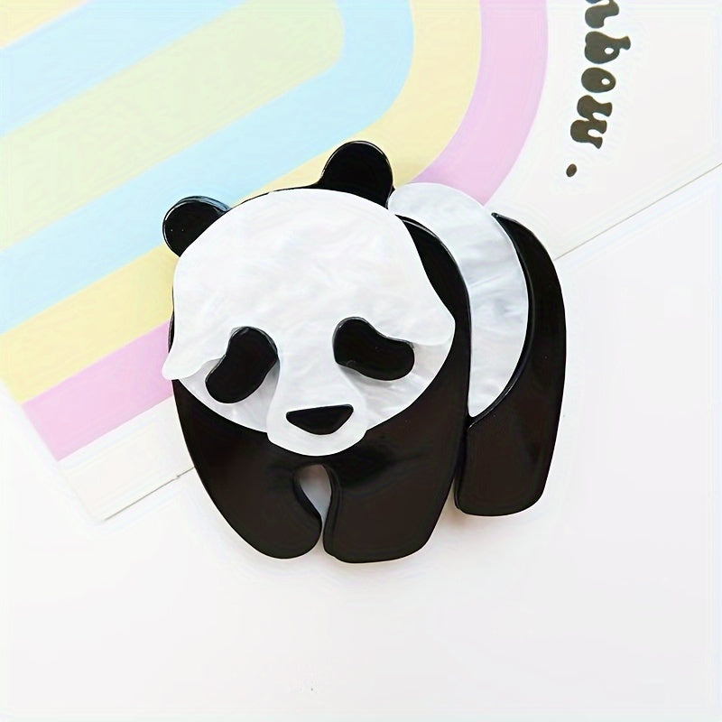 Акриловая брошь-панда Милый мультяшный животный значок для женщин и девочек