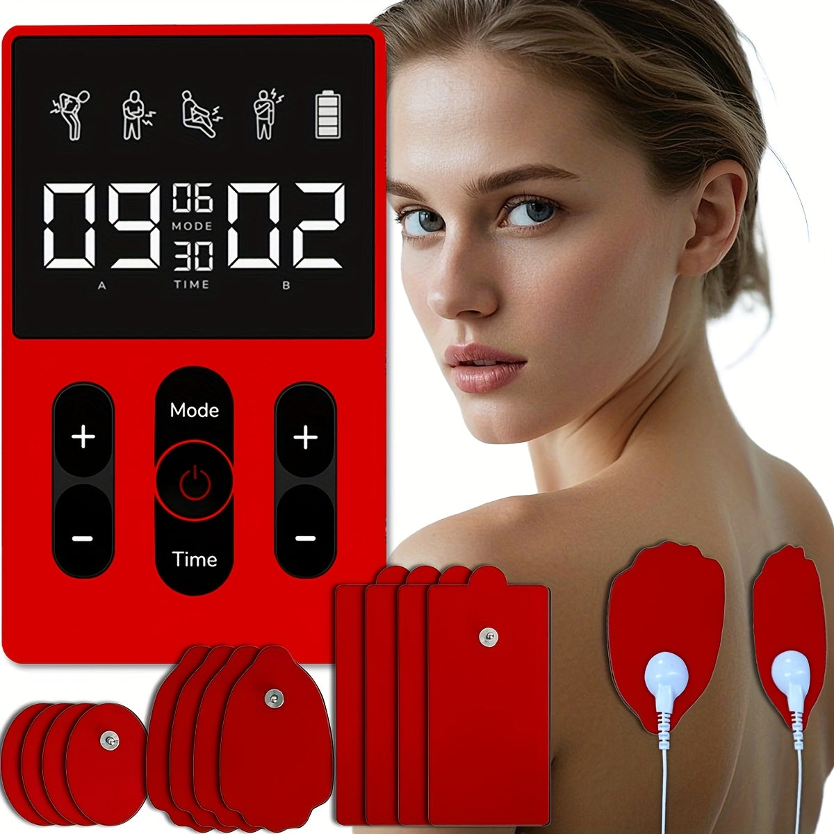 Portativ 4-in-1 massajchi, 36 kuch darajasi, 12 rejim va 6 vaqt sozlamasi bilan. Qayta zaryadlanadigan litiy batareyasi, USB zaryadlash, butun tana va teri massaji uchun ideal. Zamonaviy dizayn bilan