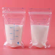 30 Sogʻitilgan Sogʻitilgan Sut Saqlash Paketlari 8.5oz Oʻtqazmaslik Ikki tomonlama Yopiq BPA-Bepul Oʻz-oʻzidan turadigan