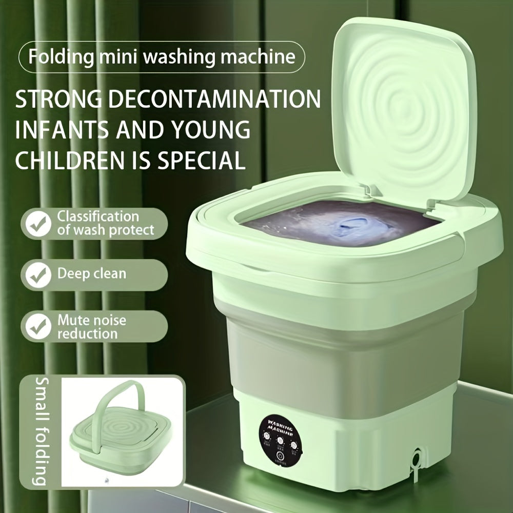 Portable 8L Foldable Mini Washing Machine for Small Clothes and Travel