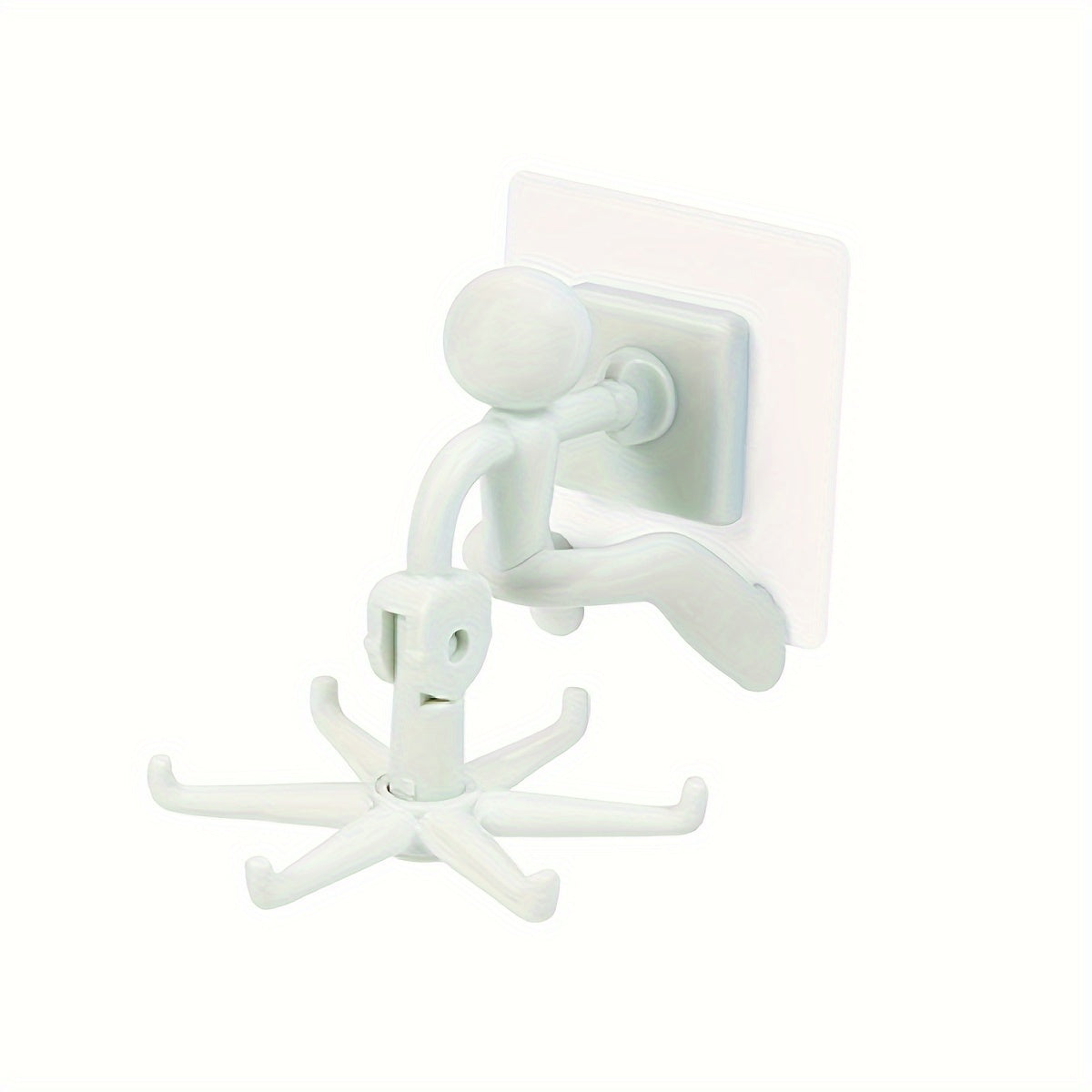 360° вращающийся настенный крючок с 6 крючками - легкая установка, самоклеящийся органайзер для