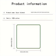 Cotton Gauze Throw Blanket with Cartoon Pattern Hypoallergenic Stain-Resistant for Bed Bath Office