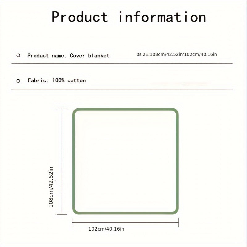 Cotton Gauze Throw Blanket with Cartoon Pattern Hypoallergenic Stain-Resistant for Bed Bath Office