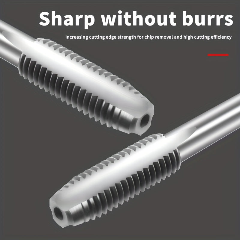 9 ta bo'lakli alloy po'latdan yasalgan qo'lda tishlash to'plami metall, yog'och, plastmassa uchun M3-M12