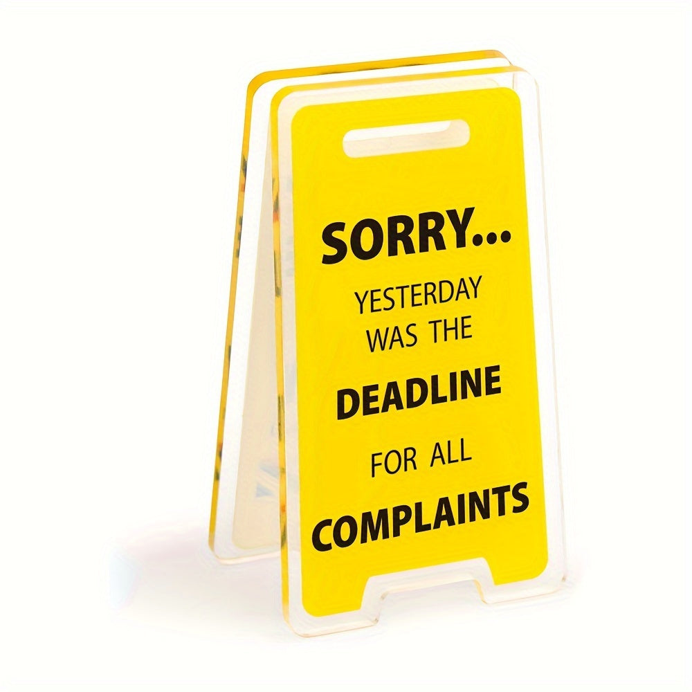 Set of 3 Acrylic Office Desk Signs Funny Room Decor Gifts for Colleagues