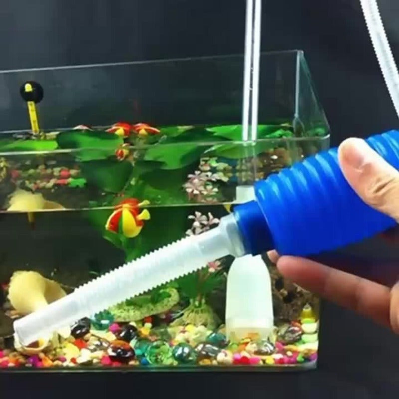 Bomba de sifón para acuario para cambios de agua y limpieza de grava de plástico duradero