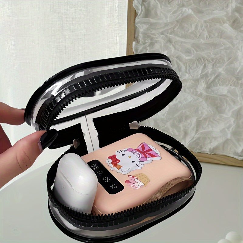 Multipurpose Storage Bag with Keychain for Cables, Headphones, Lipstick and Keys Travel Organizer Gift