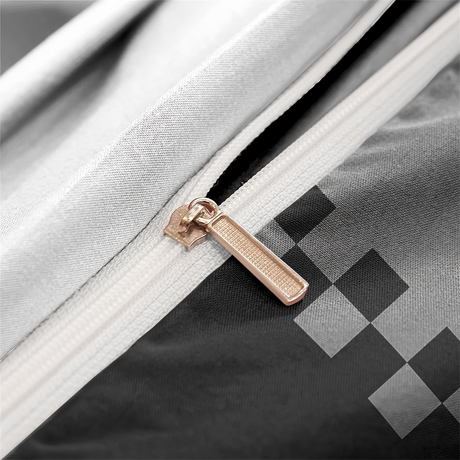 Black and Gray Crown Design Duvet Cover Set for Men Women 2/3pcs Queen King