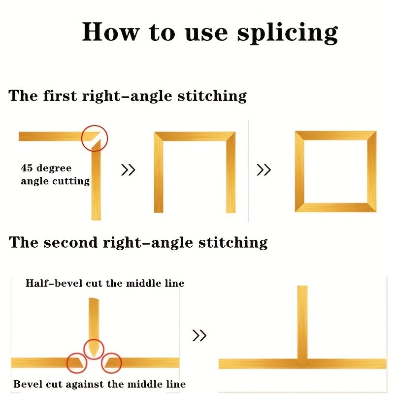 Waterproof Decorative Tape for Walls Floors Ceilings Silver or Gold