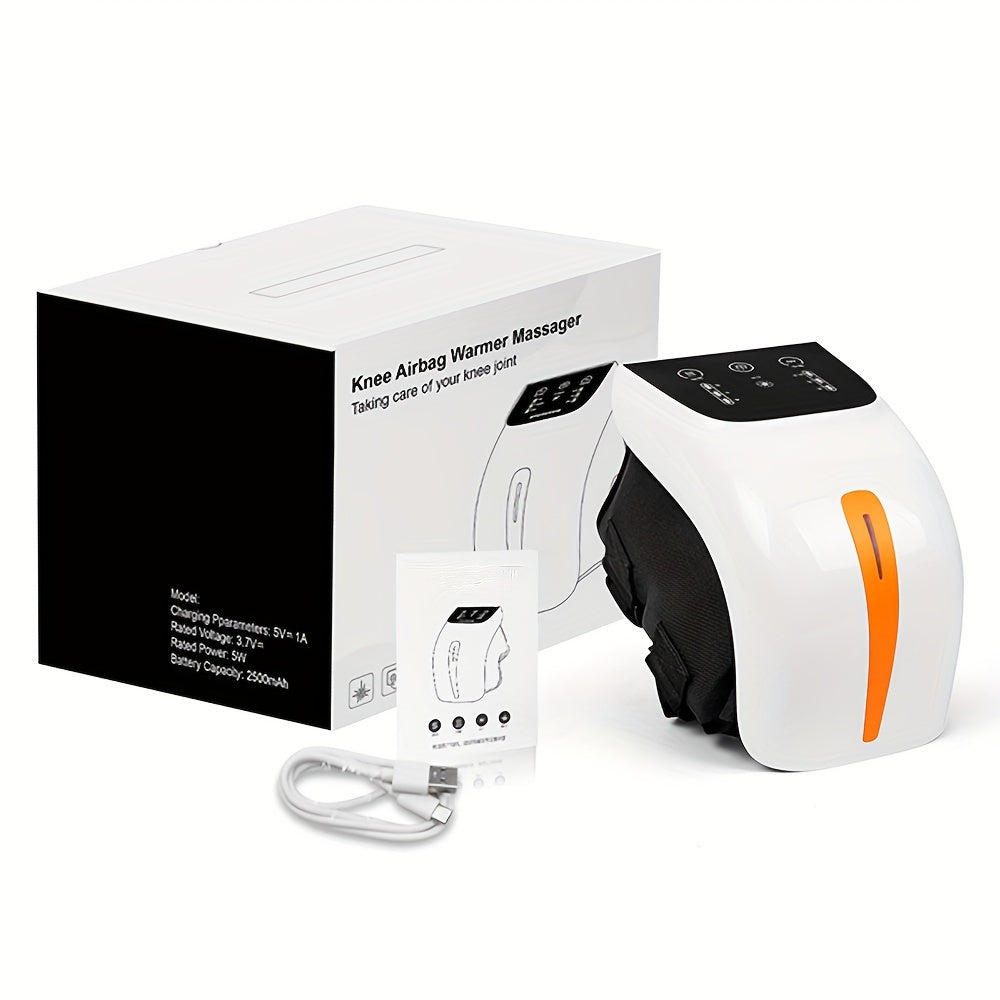 USB orqali zaryadlanadigan tizzaga massaj qiluvchi qurilma, isitish pad bilan - portativ, uzoq muddatli litiy batareya